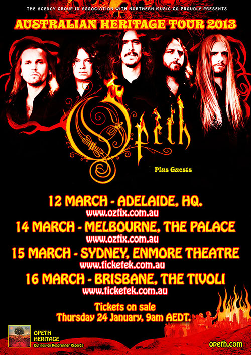 Opeth Setlist Sydney 2013